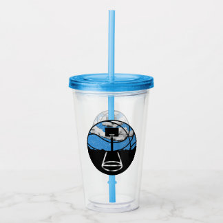 Blue Basketball Night Sky Acrylic Tumbler