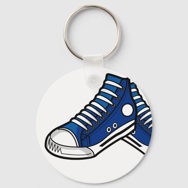 Blue Basketball Sneaker Keychain (Front)