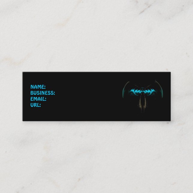 Blue Bat Mini Business Card (Front)