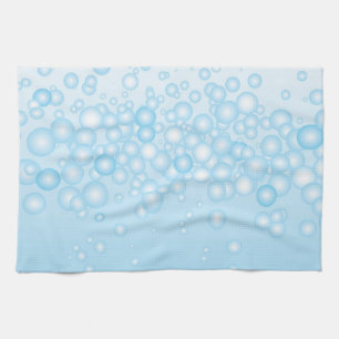 Blue Bath Bubbles Tea Towel