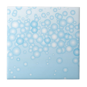 Blue Bath Bubbles Tile