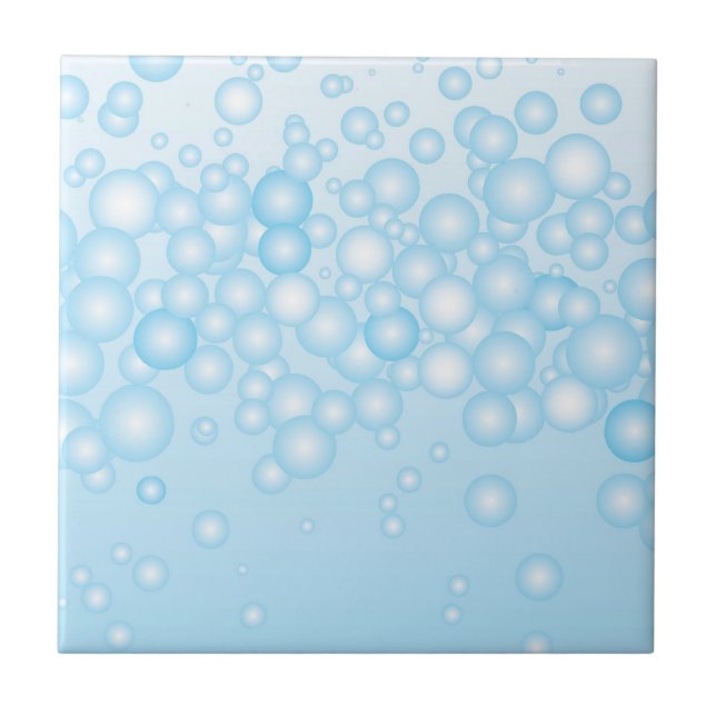 Blue Bath Bubbles Tile (Front)