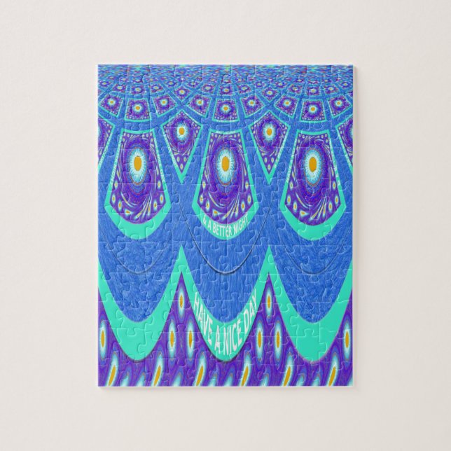 Blue batik jigsaw puzzle (Vertical)