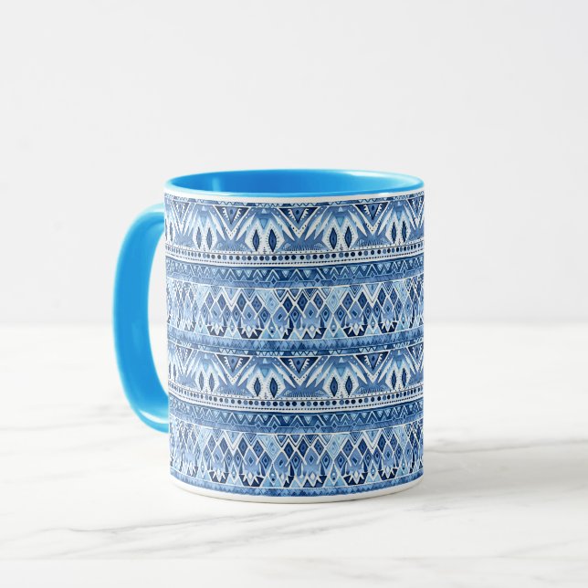 Blue Batik Mug (Front Left)