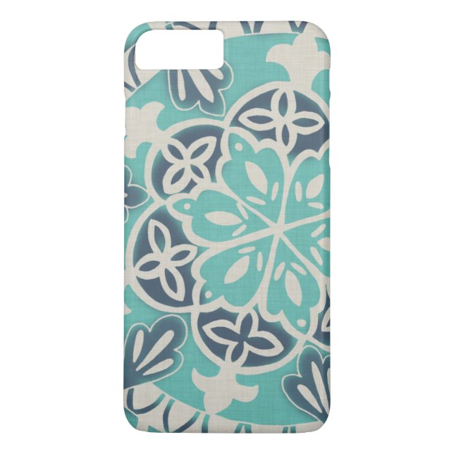 Blue Batik Tile I Case-Mate iPhone Case (Back)