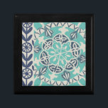 Blue Batik Tile I Gift Box<br><div class="desc">Floral</div>