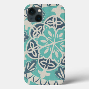 Blue Batik Tile I iPhone Case