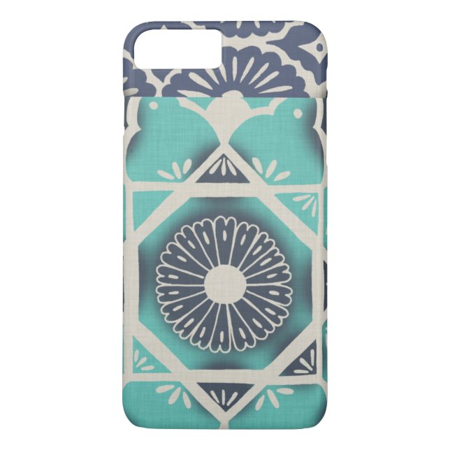Blue Batik Tile II Case-Mate iPhone Case (Back)