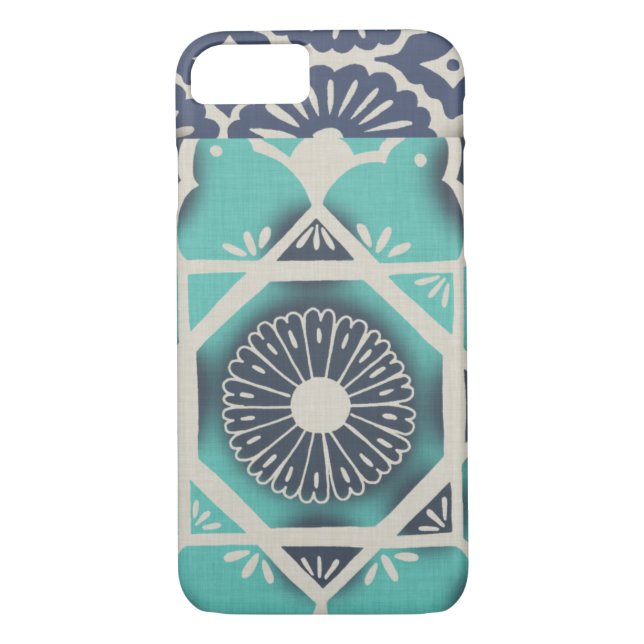 Blue Batik Tile II Case-Mate iPhone Case (Back)