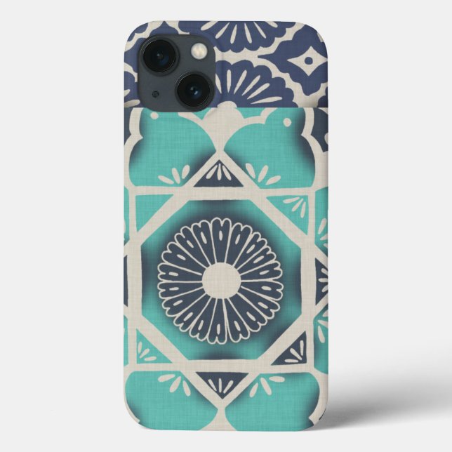Blue Batik Tile II Case-Mate iPhone Case (Back)