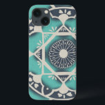 Blue Batik Tile II iPhone 13 Case<br><div class="desc">Floral</div>