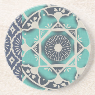 Blue Batik Tile II Coaster