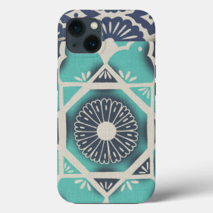 Blue Batik Tile II iPhone 13 Case