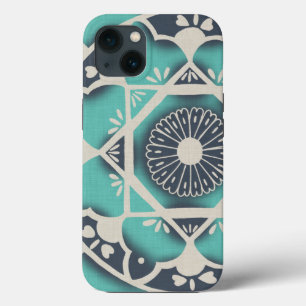 Blue Batik Tile II iPhone Case