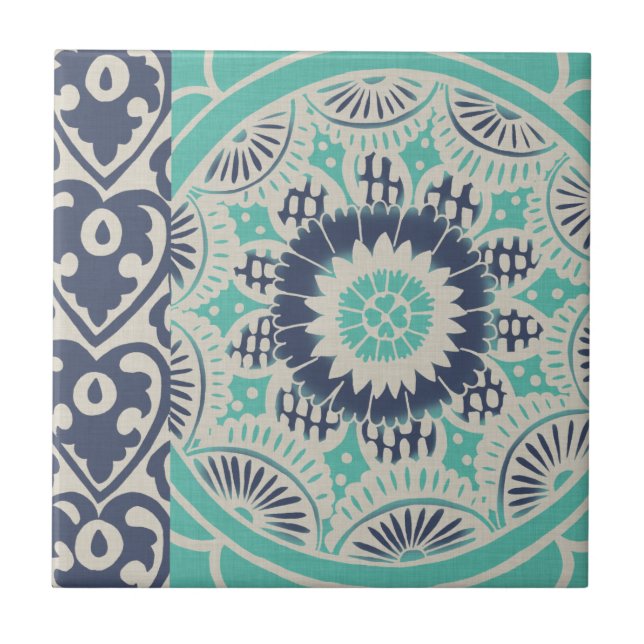 Blue Batik Tile III (Front)