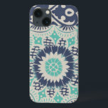 Blue Batik Tile III iPhone 13 Case<br><div class="desc">Floral</div>