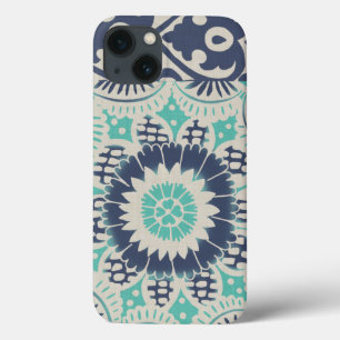 Blue Batik Tile III iPhone 13 Case