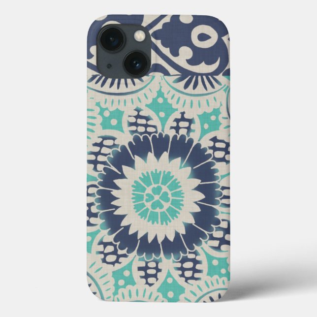 Blue Batik Tile III Case-Mate iPhone Case (Back)