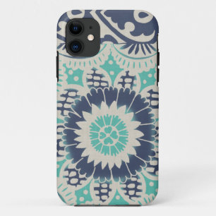 Blue Batik Tile III iPhone 11 Case