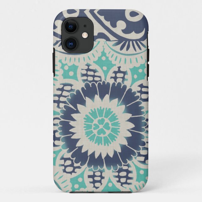 Blue Batik Tile III Case-Mate iPhone Case (Back)