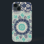 Blue Batik Tile III iPhone 13 Case<br><div class="desc">Floral</div>