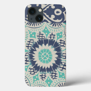 Blue Batik Tile III iPhone 13 Case