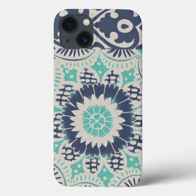 Blue Batik Tile III Case-Mate iPhone Case (Back)