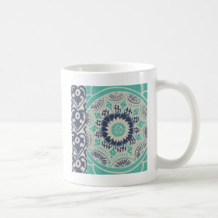Blue Batik Tile III Coffee Mug
