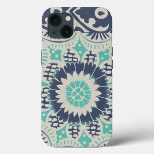 Blue Batik Tile III iPhone Case