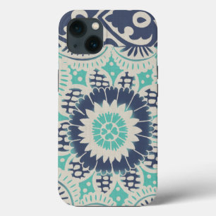 Blue Batik Tile III iPhone 13 Case