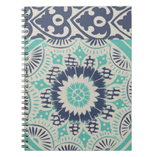 Blue Batik Tile III Notebook