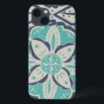 Blue Batik Tile IV iPhone 13 Case<br><div class="desc">Floral</div>
