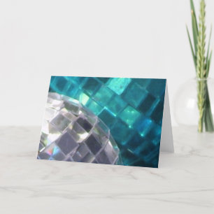 Blue Baubles detail greetings card