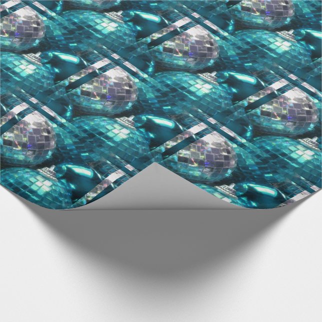 Blue Baubles wrapping paper (Corner)