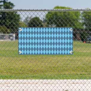 Blue Bavaria Rhombus Flag Pattern Banner