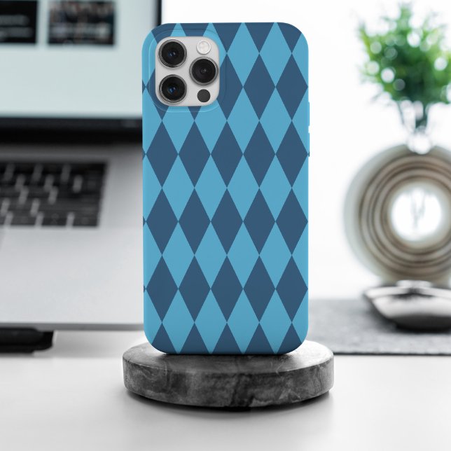 Blue Bavaria Rhombus Flag Pattern iPhone Case (Creator Uploaded)