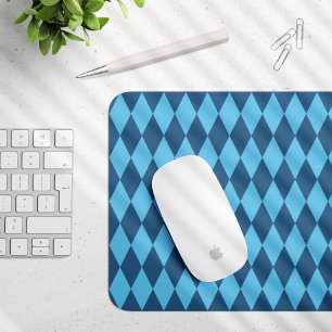 Blue Bavaria Rhombus Flag Pattern Mouse Pad