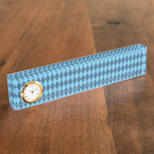 Blue Bavaria Rhombus Flag Pattern Nameplate