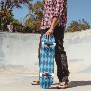 Blue Bavaria Rhombus Flag Pattern Skateboard