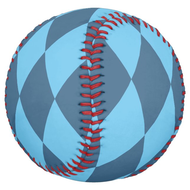 Blue Bavaria Rhombus Flag Pattern Softball (Angled)
