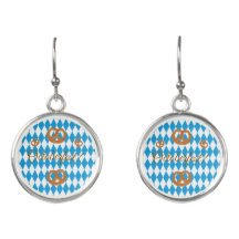 Blue Bavarian Octoberfest Pretzels Personalise Rnd