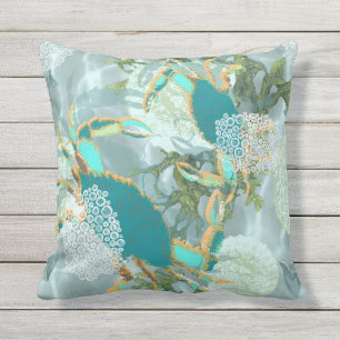 Blue Bay Crabs Cushion