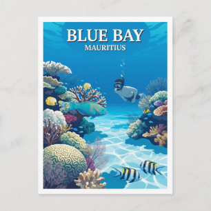 Blue Bay Marine Park Mauritius Travel Keepsake Postcard