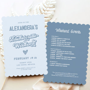 Blue Beach Bachelorette Party Invitation