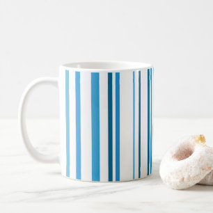 Blue Beach Colour Stripes Coffee Mug