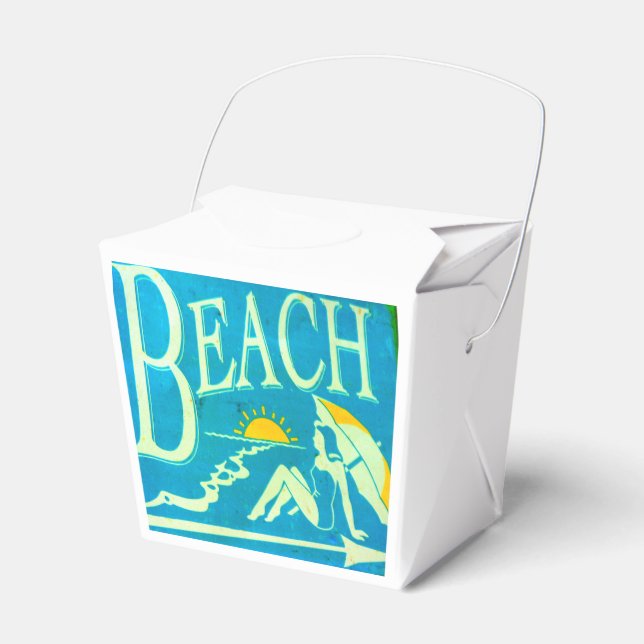 blue beach favour box (Front Side)