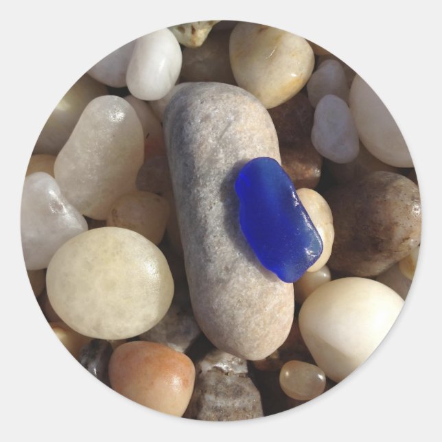 Blue Beach Glass Sticker (Front)