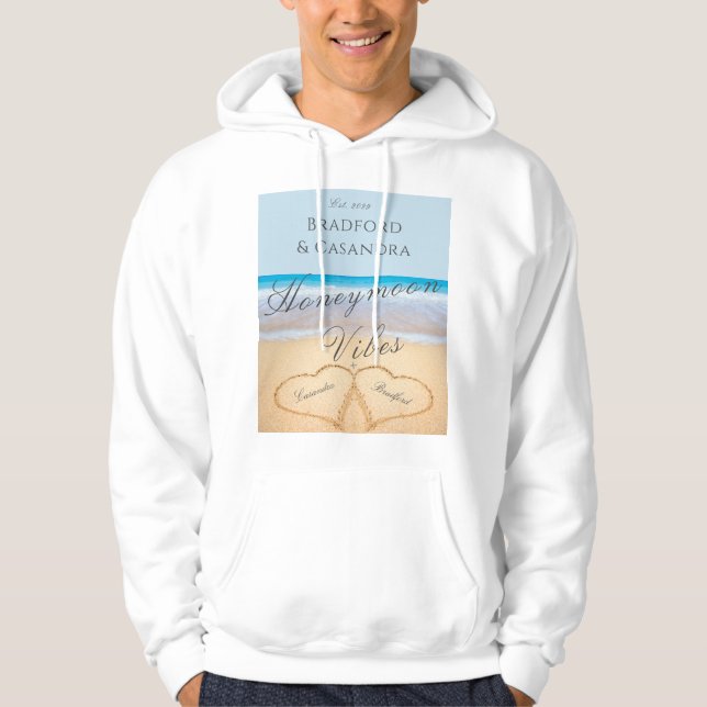 Blue Beach Honeymoon vibes  Hoodie (Front)