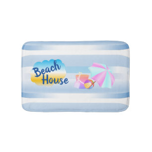 Blue Beach House Bath Mat