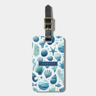 Blue Beach Luggage Tags